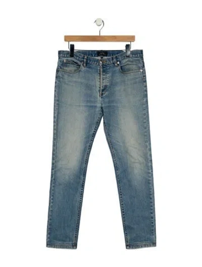 Pre-owned Apc Mid-rise Straight Leg Jeans In Blue
