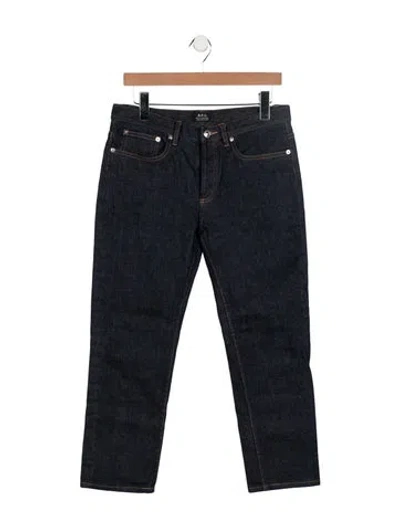 Pre-owned Apc Mid-rise Straight Leg Jeans In Blue