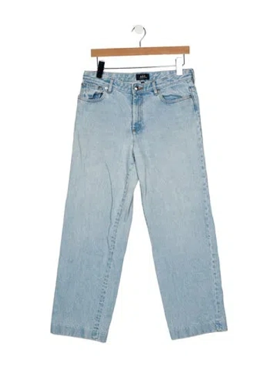 Pre-owned Apc Mid-rise Straight Leg Jeans In Blue