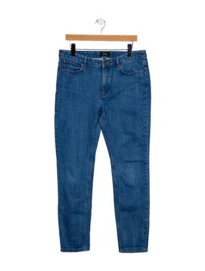 Pre-owned A.p.c. Mid-rise Straight Leg Jeans In Blue