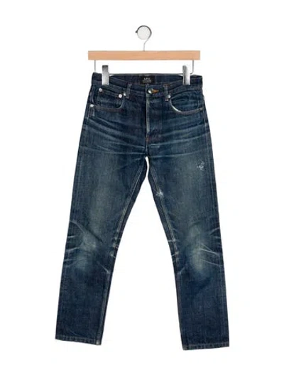 Pre-owned Apc Mid-rise Straight Leg Jeans In Blue