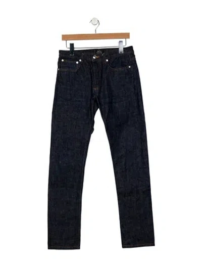 Pre-owned Apc Mid-rise Straight Leg Jeans In Blue