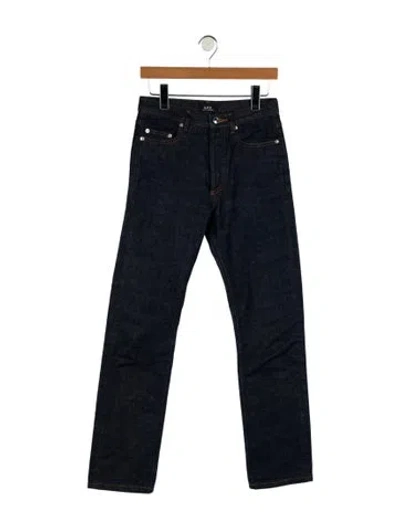 Pre-owned Apc Mid-rise Straight Leg Jeans In Blue