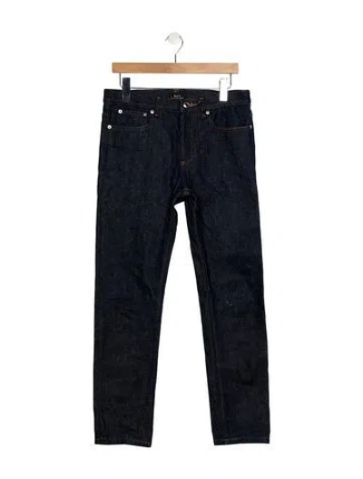 Pre-owned Apc Mid-rise Straight Leg Jeans In Blue