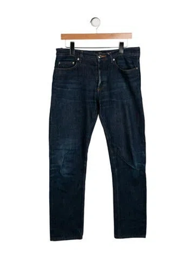 Pre-owned Apc Mid-rise Straight Leg Jeans In Blue
