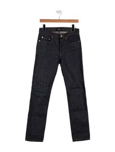 Pre-owned Apc Mid-rise Straight Leg Jeans In Blue