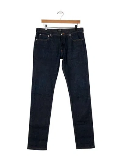 Pre-owned Apc Mid-rise Straight Leg Jeans In Blue