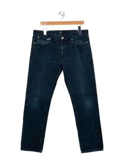 Pre-owned Apc Mid-rise Straight Leg Jeans In Blue