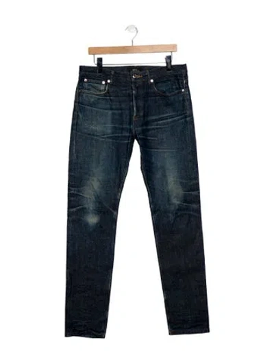 Pre-owned Apc Mid-rise Straight Leg Jeans In Blue
