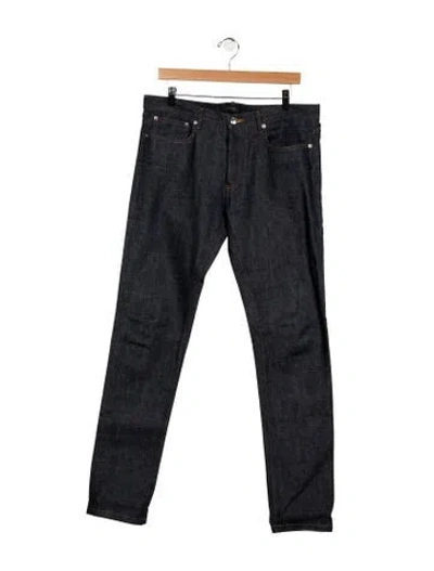 Pre-owned Apc Mid-rise Straight Leg Jeans In Blue