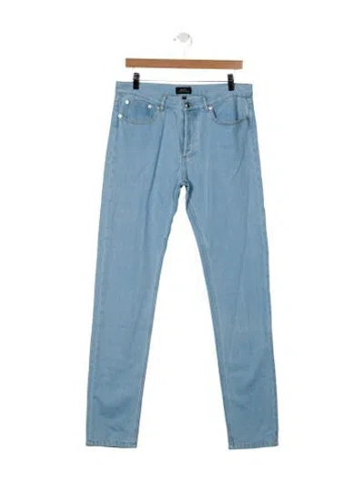 Pre-owned Apc Mid-rise Straight Leg Jeans In Blue