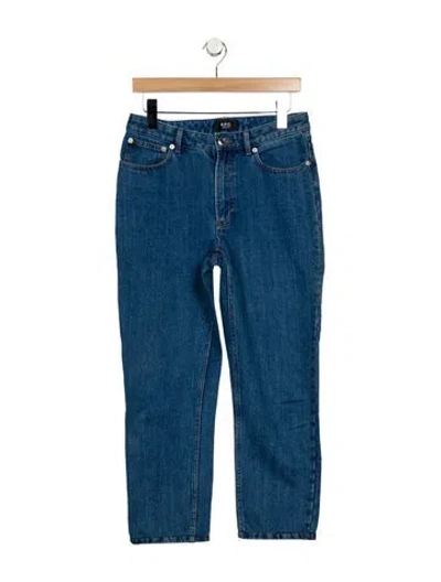 Pre-owned Apc Mid-rise Straight Leg Jeans In Blue