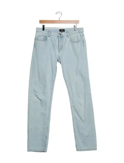 Pre-owned Apc Mid-rise Straight Leg Jeans In Blue
