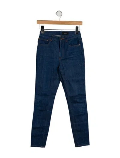Pre-owned Apc Mid-rise Straight Leg Jeans In Blue