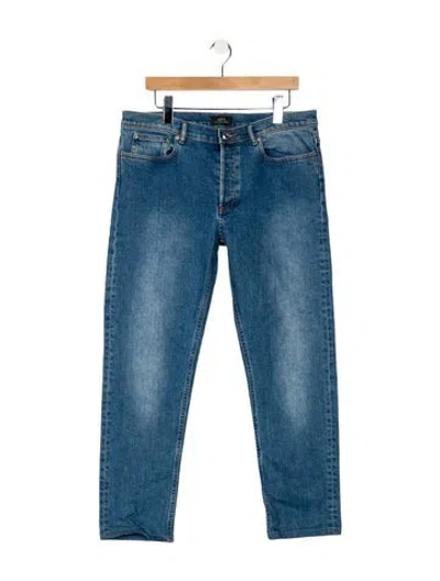 Pre-owned Apc Mid-rise Straight Leg Jeans In Blue