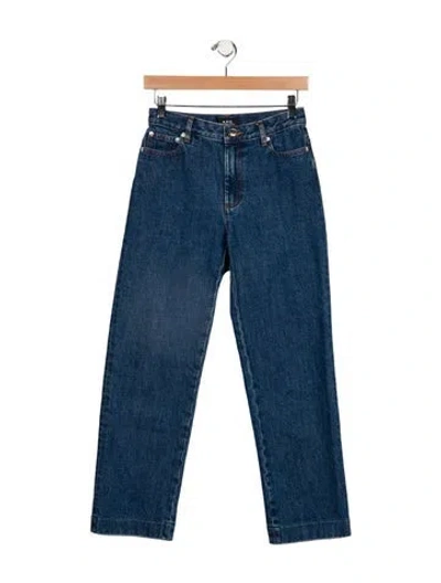 Pre-owned Apc Mid-rise Straight Leg Jeans In Blue