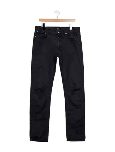 Pre-owned A.p.c. Mid-rise Straight Leg Jeans In Blue