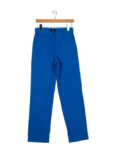 Pre-owned A.p.c. Mid-rise Straight Leg Jeans In Blue