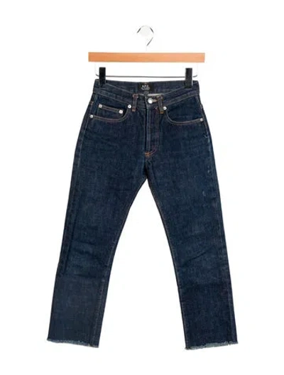 Pre-owned A.p.c. Mid-rise Straight Leg Jeans In Blue