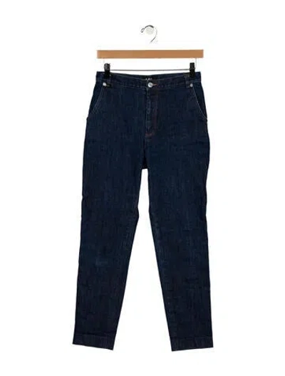 Pre-owned Apc Mid-rise Straight Leg Jeans In Blue