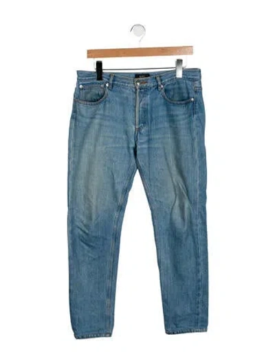 Pre-owned Apc Mid-rise Straight Leg Jeans In Blue