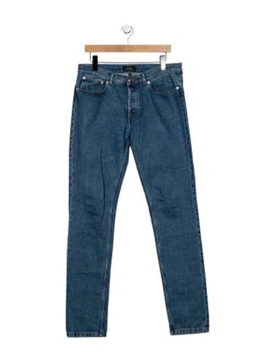 Pre-owned Apc Mid-rise Straight Leg Jeans In Blue