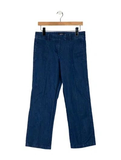 Pre-owned Apc Mid-rise Straight Leg Jeans In Blue