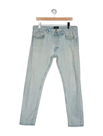 Pre-owned Apc Mid-rise Straight Leg Jeans In Blue