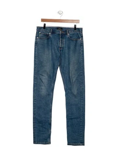 Pre-owned Apc Mid-rise Straight Leg Jeans In Blue