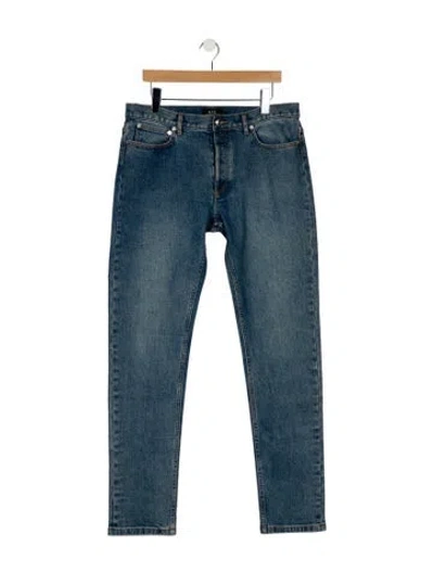 Pre-owned Apc Mid-rise Straight Leg Jeans In Blue