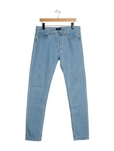 Pre-owned Apc Mid-rise Straight Leg Jeans In Blue