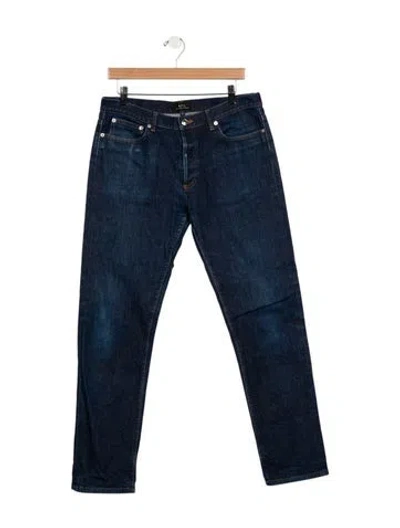 Pre-owned Apc Mid-rise Straight Leg Jeans In Blue