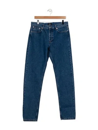 Pre-owned Apc Mid-rise Straight Leg Jeans In Blue