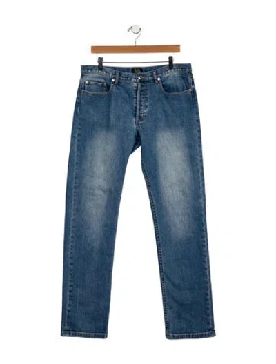 Pre-owned Apc Mid-rise Straight Leg Jeans In Blue
