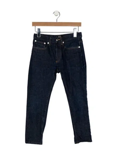 Pre-owned Apc Mid-rise Straight Leg Jeans In Blue