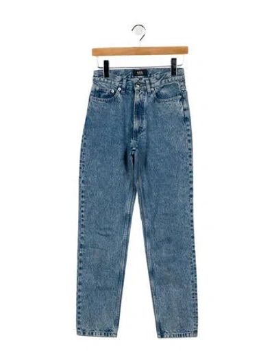Pre-owned Apc Mid-rise Straight Leg Jeans In Blue