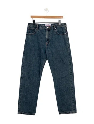 Pre-owned Apc Mid-rise Straight Leg Jeans In Blue