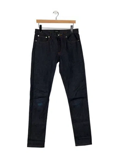 Pre-owned Apc Mid-rise Straight Leg Jeans In Blue