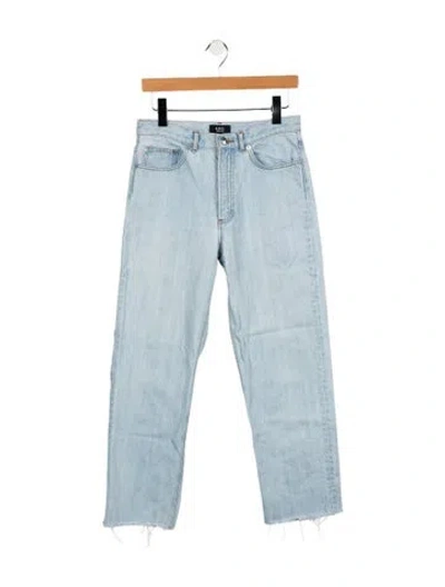 Pre-owned Apc Mid-rise Straight Leg Jeans In Blue