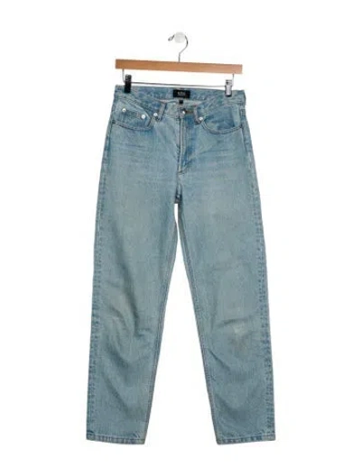 Pre-owned Apc Mid-rise Straight Leg Jeans In Blue