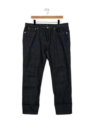 Pre-owned Apc Mid-rise Straight Leg Jeans In Blue