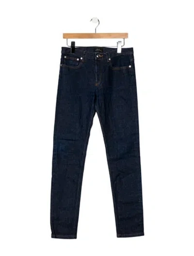 Pre-owned Apc Mid-rise Straight Leg Jeans In Blue