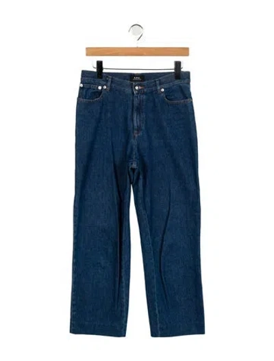 Pre-owned Apc Mid-rise Straight Leg Jeans In Blue