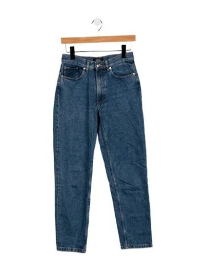 Pre-owned Apc Mid-rise Straight Leg Jeans In Blue