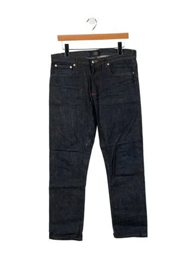 Pre-owned Apc Mid-rise Straight Leg Jeans In Blue
