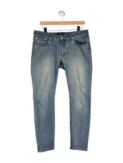 Pre-owned Apc Mid-rise Straight Leg Jeans In Blue