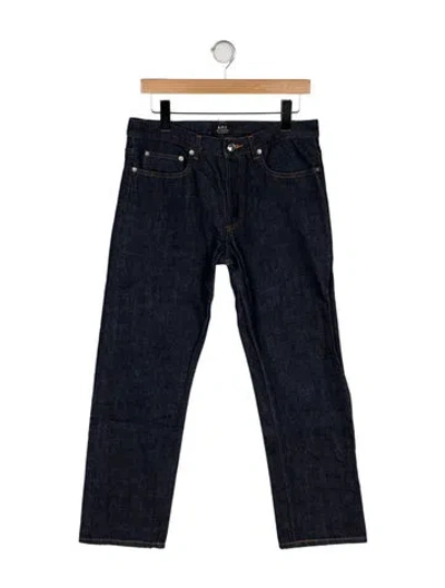 Pre-owned Apc Mid-rise Straight Leg Jeans In Blue