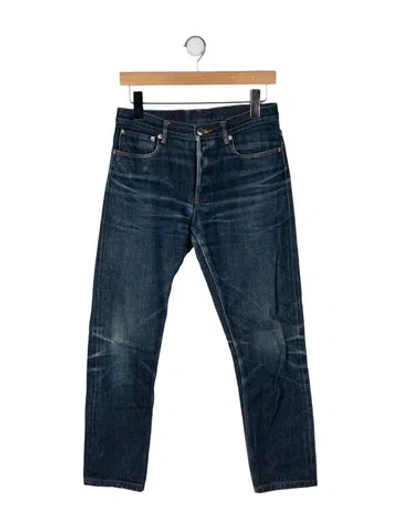 Pre-owned A.p.c. Mid-rise Straight Leg Jeans In Blue