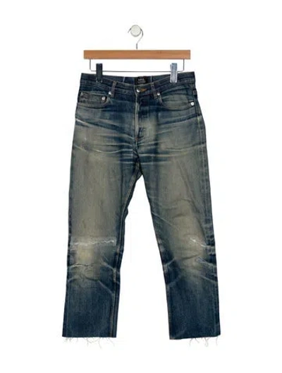 Pre-owned A.p.c. Mid-rise Straight Leg Jeans In Blue
