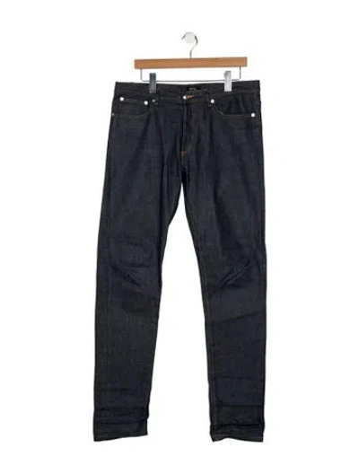 Pre-owned A.p.c. Mid-rise Straight Leg Jeans In Blue